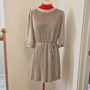 ted baker rose gold dress Ted Baker Floral Pleated A-Line Dress Pink Multicolor